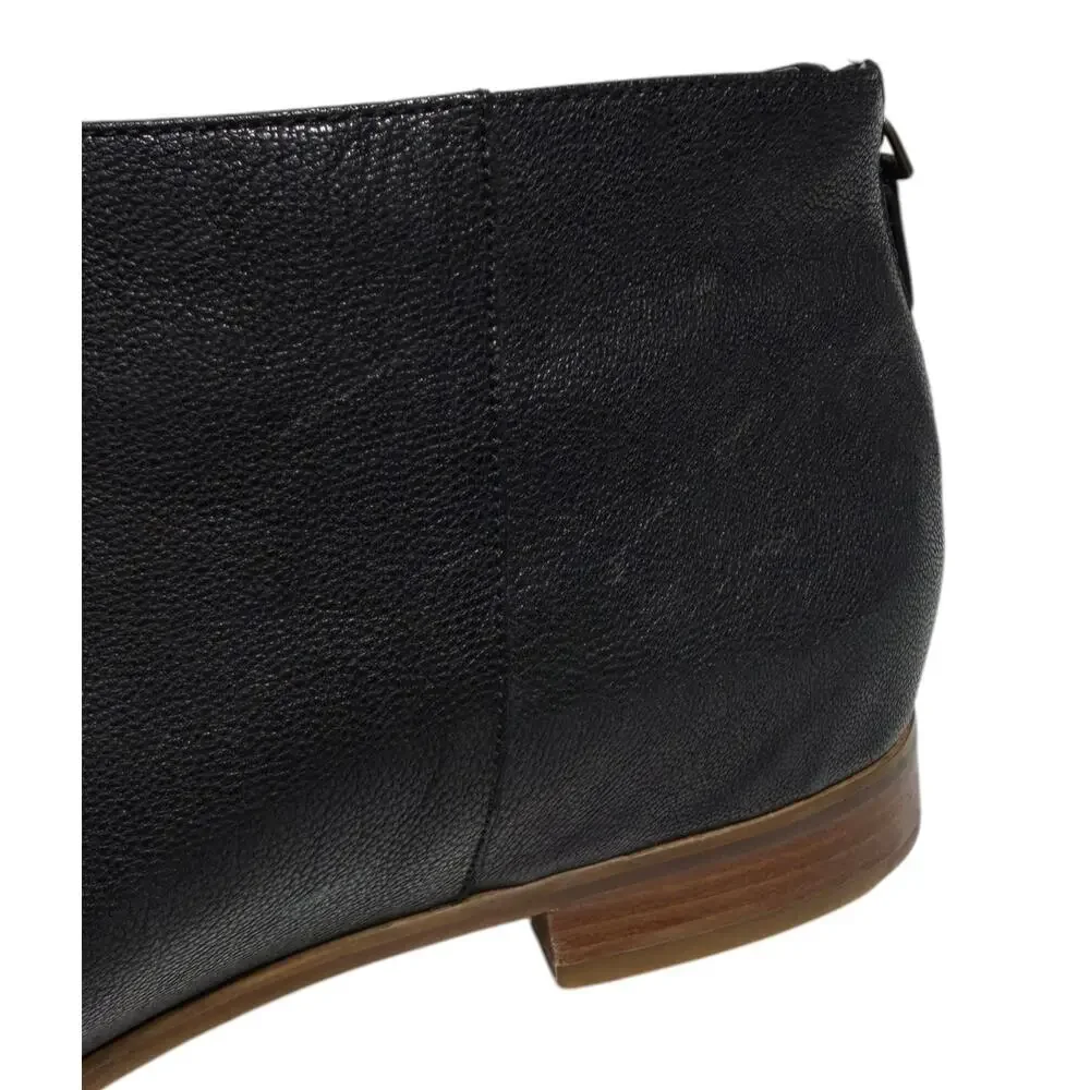 Cole Haan Black Leather Ankle Boots Pointed Toe Booties Back Zip Women’s 10.5